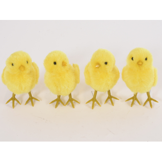 Pulcino giallo, 4 soggetti assortiti, confezione da 12 pezzi