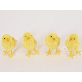 Pulcino giallo, 4 soggetti assortiti, confezione da 12 pezzi