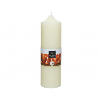Candela cilindrica avorio, diametro 7.5 cm, altezza 25 cm