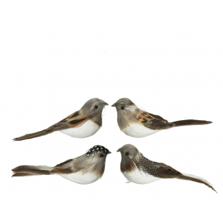 UccellinI assortiti, altezza 4.5 cm, confezione da 2 pezzi