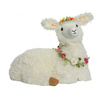 Agnello bianco seduto, altezza 35 cm