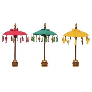 Ombrello decorativo in cotone da tavolo, colori assortiti, altezza 66 cm