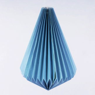 Decoro in carta origami colorata, diametro 34 cm, altezza 43 cm, vari colori