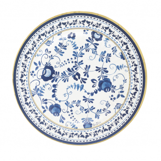 Piatto in cartoncino fantasia "Blue Grace"