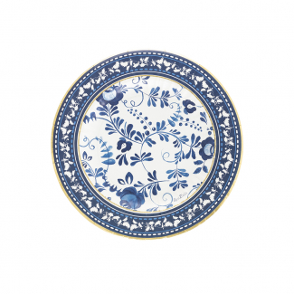 Piatto in cartoncino fantasia "Blue Grace"