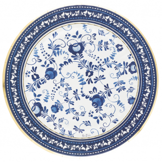 Piatto in cartoncino fantasia "Blue Grace"