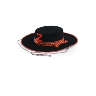 Cappello cavaliere nero con bordo rosso