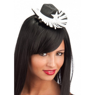 Cappellino cow girl in feltro con clips