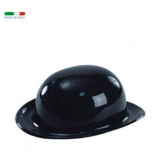 Bombetta nera in plastica