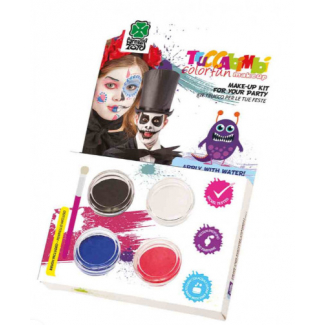 Trucco ad acqua kit "Teschio" con pennello