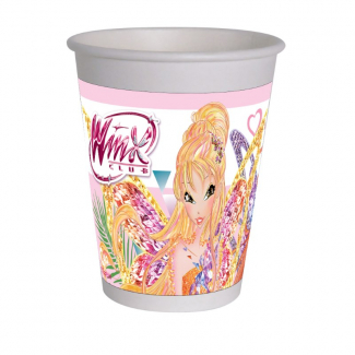 Bicchiere in cartoncino fantasia "Winx", confezione da 8 pezzi