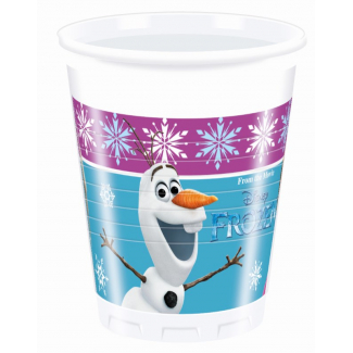 Bicchiere in plastica fantasia "Frozen", confezione da 8 pezzi