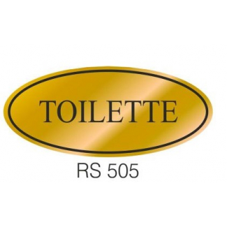 Etichetta adesiva dorata "Toilette"