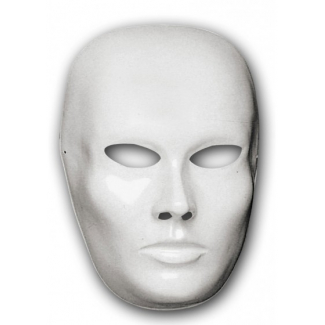 Maschera bianco viso medio da pitturare