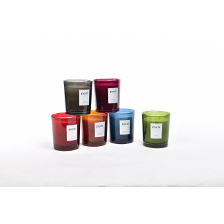 Candela in bicchiere 120 gr, altezza 8 cm, colori e fragranze assortite