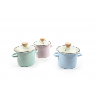 Pentola antiaderente "Smalto" a induzione con coperchio, colori assortiti