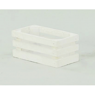 Porta vaso rettangolare in legno "Cheap" bianco
