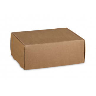 Scatola "Fast" automontante, base rettangolare in cartone avana liscio, vari formati