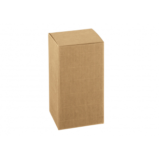 Scatola automontante base quadrata in cartone onda avana, confezione da 10 pezzi, vari formati