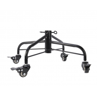 Supporto in metallo per albero con 4 ruote autobloccanti, diametro 60 cm, altezza 23 cm
