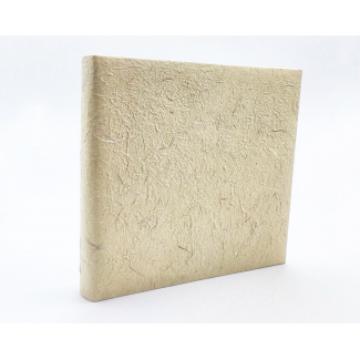 Album con copertina in carta riso fili beige 33x33 cm, 50 pagine