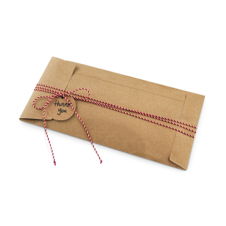 Sacchetto regalo in carta avana con strip adesivo, confezione da 100 pezzi, vari formati