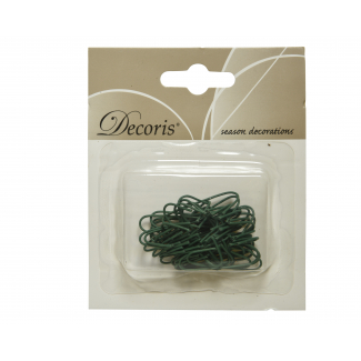Gancetti in metallo verde, lunghezza 3.5 cm, confezione da 75 pezzi