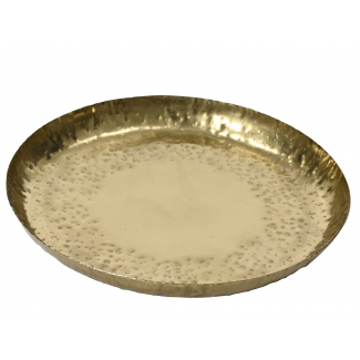 Vassoio in metallo oro, diametro 35 cm