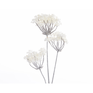 Fiore innevato su stelo, altezza 78 cm