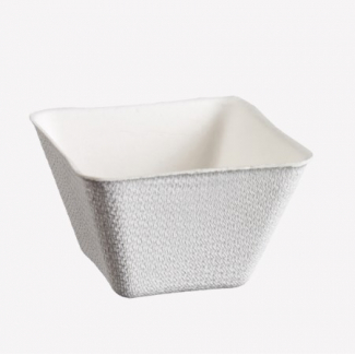 Coppetta svasata fingerfood biodegradabile in polpa di cellulosa, 62cc, confezione da 50 pezzi