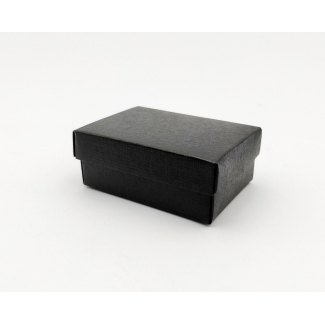 Scatola base rettangolare con coperchio in cartone nero altezza 4 cm, confezione da 10 pezzi, vari formati