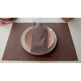 Tovaglietta in carta paglia cacao, formato 30x40cm, confezione da 500 pezzi