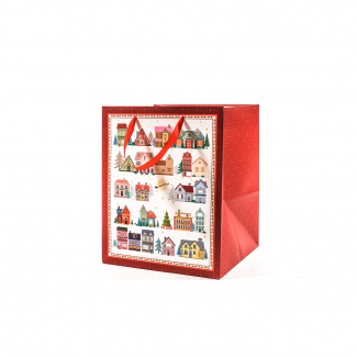 Shopper natalizia, vari formati, confezione da 12 pezzi