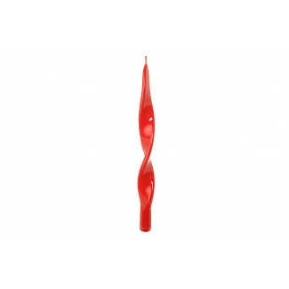 Candela fiamma rossa lucida diametro 2.2 cm, altezza 29 cm, durata 8 ore