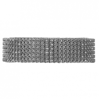 Rotolo nastro strass argento "Monile", lunghezza 9 metri