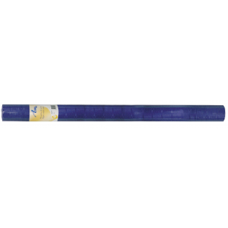 Tovaglia in carta goffrata damascata blu, altezza 120cm, rotolo da 25 metri