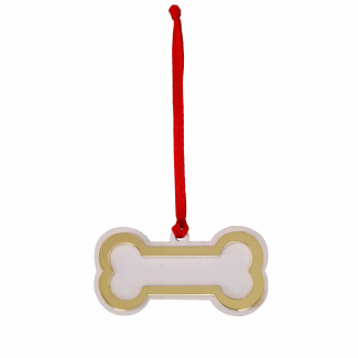 Pick "Osso" con cordino, 6x3 cm, confezione da 10 pezzi
