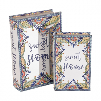 Scatola a libro in legno con specchio linea "Sweet home", vari formati