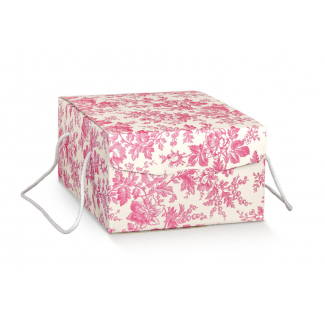 Scatola "Segreto" automontante con cordini, linea "Toile De Jouy", cartone da 30 pezzi, vari colori