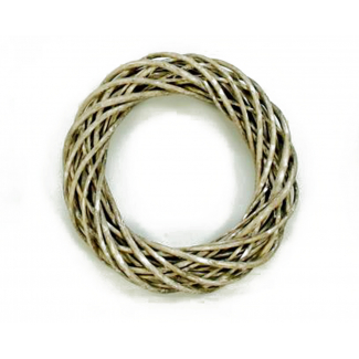 Coroncina in vimini grigio diametro 10 cm, spessore 3 cm