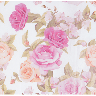 Carta velina "Roses", 50x70 cm, confezione da 24 pezzi, vari colori