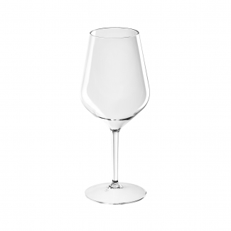 Bicchiere calice trasparente "Wine tritan" drink safe riutilizzabile 470cc, confezione da 6 pezzi