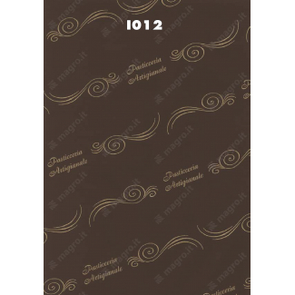 Carta pelle aglio marrone stampa "Pasticceria Artigianale", formato 75x100 cm, cartone da 5 kg