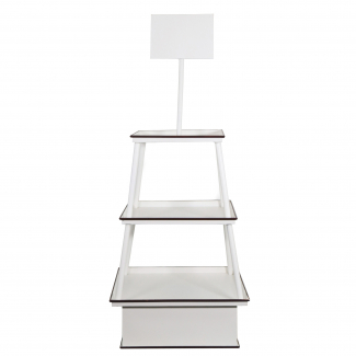 Espositore in metallo bianco, altezza 149 cm
