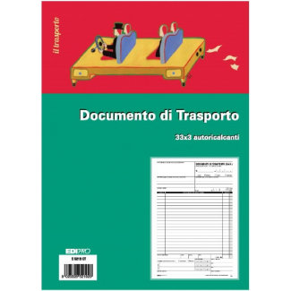 Blocco da 33 documenti di trasporto 3 copie autoricalcanti, formato 22X30 cm