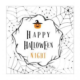 Tovagliolo in carta "Halloween night", 33x33 cm, confezione da 16 pezzi