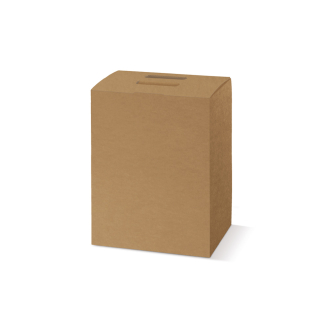 Scatola "Cubotto" in cartoncino avana con fori superiori, vari formati