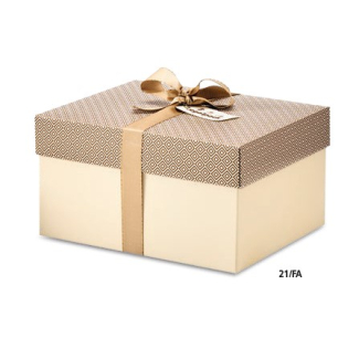 Scatola base rettangolare avorio con coperchio decorato, cartone da 25 pezzi, vari formati