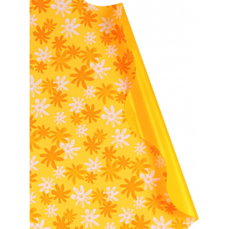 Sottovaso perlato "Fleur" fondo giallo, diametro 80 cm, confezione da 50 pezzi