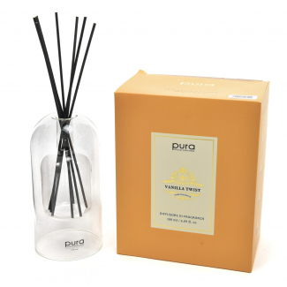 Diffusore d'essenza con bacchetti, capacità 180 ml, in scatola regalo, varie fragranze